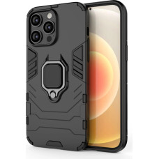 Hurtel Ring Armor case for iPhone 14 Pro armored cover magnetic holder ring black