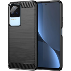 Hurtel Carbon Case for Xiaomi Poco F4 5G flexible silicone carbon cover black