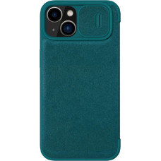 Nillkin Qin Leather Pro Case iPhone 14 Plus Camera Cover Holster Cover Flip Case Green