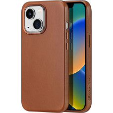 Dux Ducis Naples case for iPhone 14 magnetic leather case MagSafe brown