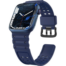 Hurtel Strap Triple Protection Apple Watch SE strap, 9, 8, 7, 6, 5, 4, 3, 2, 1 (41, 40, 38 mm) band bracelet navy blue