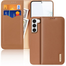 Dux Ducis Hivo case Samsung Galaxy S23+ flip cover wallet stand RFID blocking brown