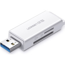 Ugreen portable TF/SD card reader for USB 3.0 white (CM104)