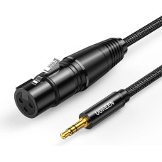 Ugreen audio cable 3.5mm mini jack (male) - XLR (female) 1m black (AV182)