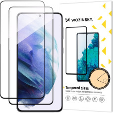 Wozinsky 2x Full Glue Tempered Glass Samsung Galaxy S23 9H Full Screen Tempered Glass with Black Frame