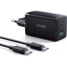 Joyroom fast GaN charger 65W USB-A, 2x USB-C black + USB-C - USB-C cable 100W 1.2m (TCG01)