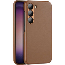 Dux Ducis Grit case for Samsung Galaxy S23 elegant case made of artificial leather brown