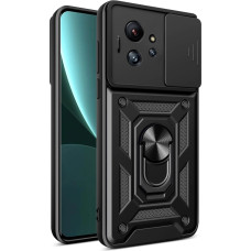 Hurtel Hybrid Armor Camshield case for Infinix Zero Ultra with camera cover - black