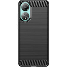 Hurtel Carbon Case silicone case for Oppo A78 4G - black