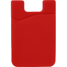 Hurtel Self-adhesive card case for the back of the phone - red