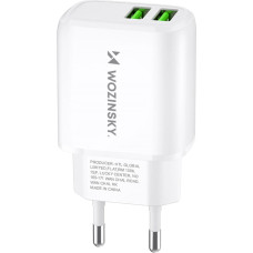 Wozinsky CUWCW 2.4A 2 x USB-A wall charger - white