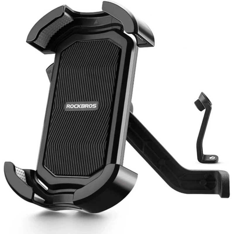 Rockbros 25210032005 Motorcycle Mirror Phone Holder - Black