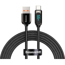 Baseus Display Fast Charging Data USB-A / USB-C 66W 1 m cable - black