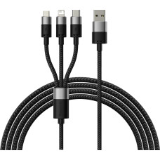 Baseus 3in1 USB - micro USB / Lightning / USB C 3.5A 1.2m cable Baseus StarSpeed - black