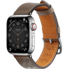 Hurtel Strap Leather leather strap Apple Watch SE, 9, 8, 7, 6, 5, 4, 3, 2, 1 (41, 40, 38 mm) band bracelet dark brown