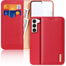 Dux Ducis Hivo case Samsung Galaxy S23+ flip cover wallet stand RFID blocking red