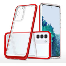 Hurtel Clear 3in1 case for Samsung Galaxy S23 silicone cover with frame red