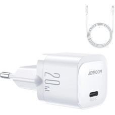 Joyroom Mini USB C Charger 20W PD with USB C Cable - Lightning Joyroom JR-TCF02 White