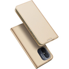 Dux Ducis Skin Pro Case For Xiaomi Redmi 11A / Poco C55 / Redmi 12C Cover Flip Card Wallet Stand Gold