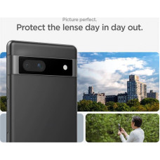 Spigen CAMERA COVER Spigen OPTIK.TR ”EZ FIT” CAMERA PROTECTOR 2-PACK GOOGLE PIXEL 7A BLACK