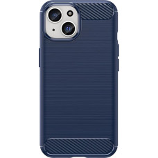 Hurtel Flexible Carbon Case with a carbon pattern for iPhone 15 - blue