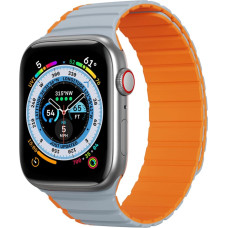 Dux Ducis Magnetic Apple Watch SE, 9, 8, 7, 6, 5, 4, 3, 2, 1 (41, 40, 38 mm) Dux Ducis Strap (LD Version) - gray-orange