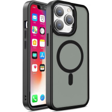 Hurtel Magnetic Color Matte Case for iPhone 15 Pro - black