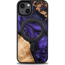 Bewood Wood and Resin Case for iPhone 14 MagSafe Bewood Unique Violet - Purple and Black