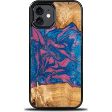 Bewood Wood and Resin Case for iPhone 12/12 Pro Bewood Unique Vegas - Pink and Blue