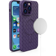 Hurtel MagSafe Woven Case for iPhone 15 Pro - purple