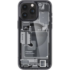 Spigen Ultra Hybrid Mag Case with MagSafe for iPhone 15 Pro Max - Dark Gray (Zero One Pattern)