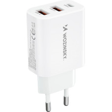 Wozinsky CWCUCW 30W USB-C / 2 x USB-A wall charger - white