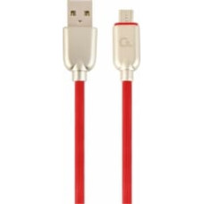 Gembird USB Male - Micro USB Male Premium rubber 1m Red