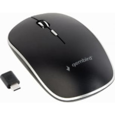 Gembird Silent Wireless Optical Type-C Mouse Black