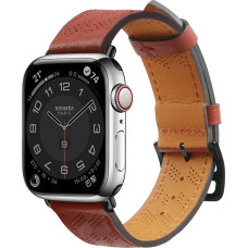 Hurtel Strap Leather leather strap Apple Watch SE, 9, 8, 7, 6, 5, 4, 3, 2, 1 (41, 40, 38 mm) band bracelet red