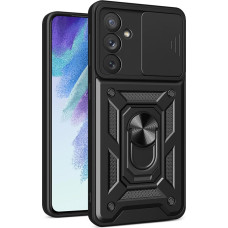 Hurtel Hybrid Armor Camshield case for Samsung Galaxy A54 5G armored case with camera cover black