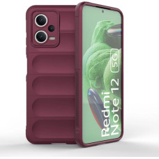 Hurtel Magic Shield Case Cover for Xiaomi Redmi Note 12 5G / Poco X5 5G Flexible Armor Cover Burgundy