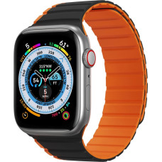 Dux Ducis Magnetic Apple Watch SE, 9, 8, 7, 6, 5, 4, 3, 2, 1 (41, 40, 38 mm) Dux Ducis Strap (LD Version) - black and orange