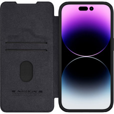 Nillkin Qin Pro Leather Flip Case with Camera Cover for iPhone 15 Pro - Black