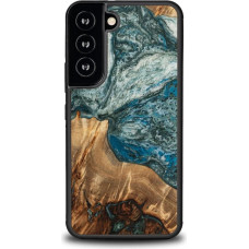 Bewood Wood and resin case for Samsung Galaxy S22 Bewood Unique Planet Earth - blue-green