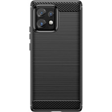 Hurtel Carbon Case silicone case for Motorola Edge 40 Pro - black