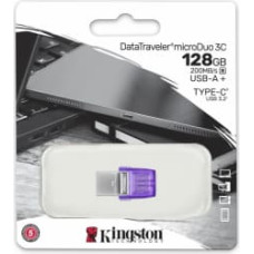 Kingston Zibatmiņa Kingston DataTraveler microDuo 3C 128GB USB Type-A + USB Type-C