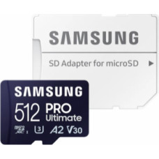 Samsung Atmiņas karte Samsung MicroSDXC 512GB PRO Ultimate with Adapter