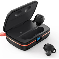 Choetech TWS wireless headphones waterproof with solar panel and built-in 2500mAh powerbank black (BH-T05)