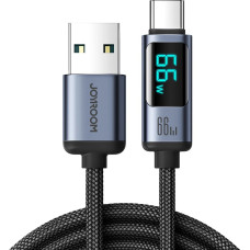 Joyroom USB C - USB A cable 66W 1.2m with LED display Joyroom S-AC066A16 - black