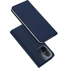 Dux Ducis Skin Pro Case For Xiaomi Redmi 11A / Poco C55 / Redmi 12C Cover Flip Card Wallet Stand Blue