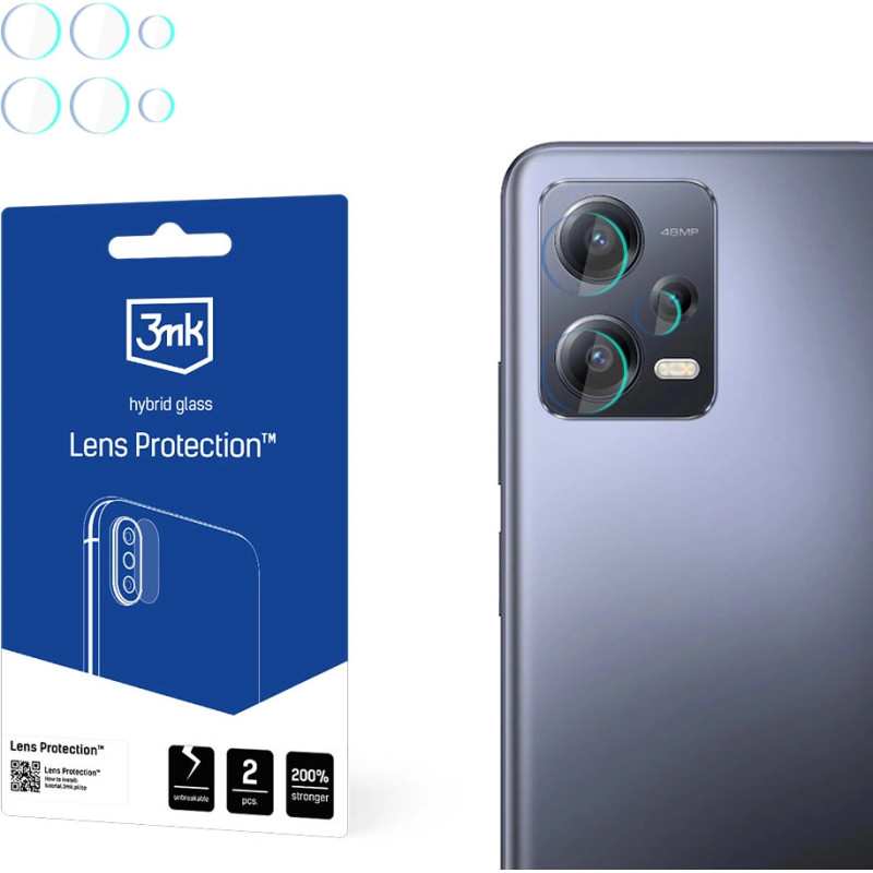 3Mk Protection Camera glass for Xiaomi Redmi Note 12 Pro 7H for 3mk Lens Protection series lens