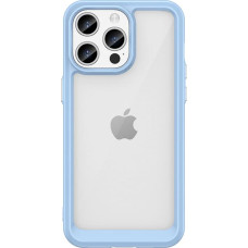 Hurtel iPhone 15 Pro Max Outer Space Reinforced Case with Flexible Frame - Blue