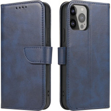 Hurtel Flip Stand Wallet Case for iPhone 15 Pro Max Magnet Case - Blue