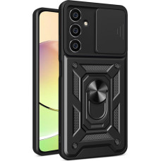 Hurtel Hybrid Armor Camshield case for Samsung M54 with camera cover - black